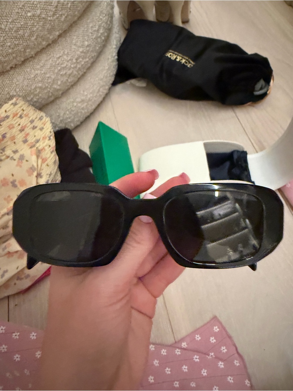 Prada black sunglasses with case